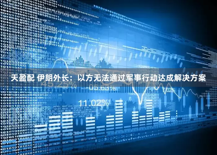 天盈配 伊朗外长：以方无法通过军事行动达成解决方案